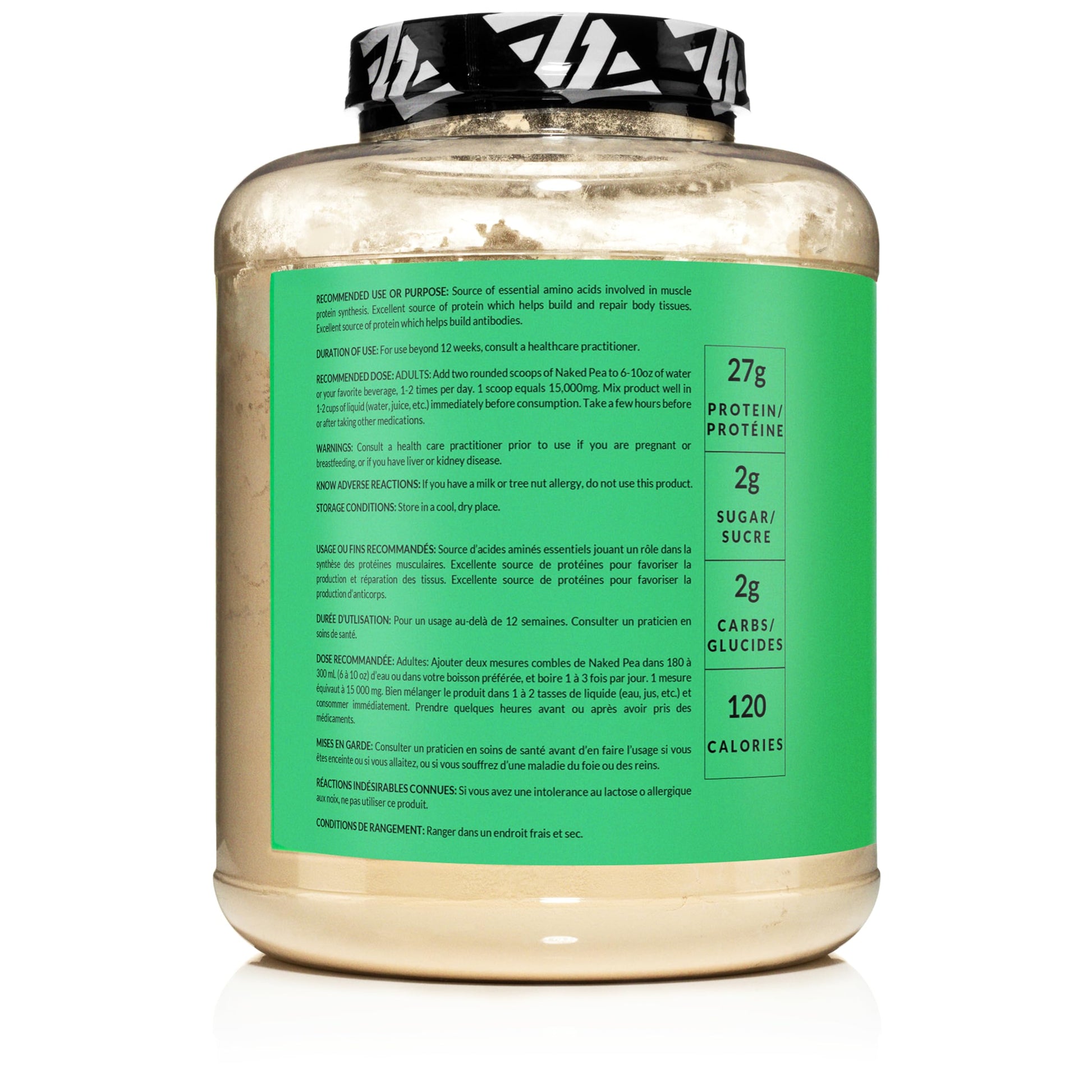 NAKED Pea Protein Isolate - 5lb Pure Plant-Based Powder, All 9 Essential Amino Acids, Non-GMO, Vegan