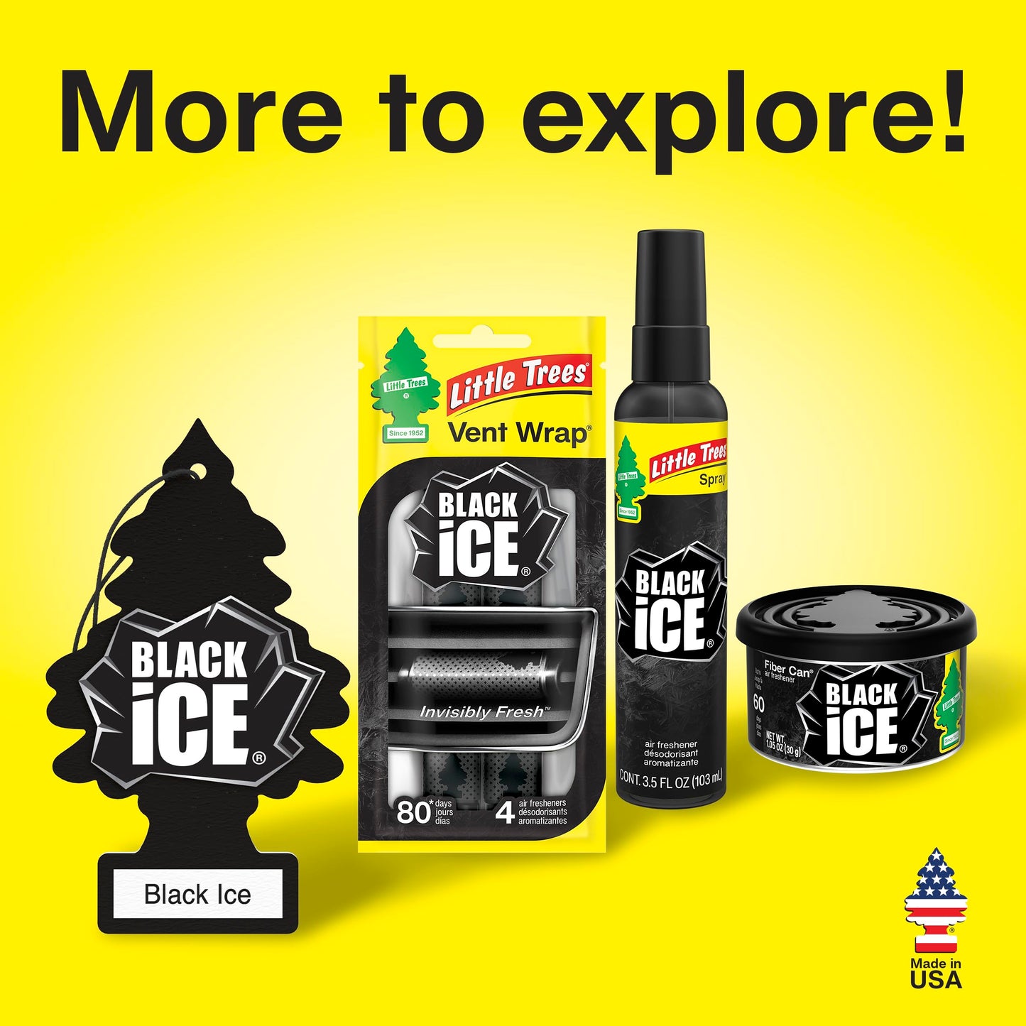 LITTLE TREES Car Air Freshener. SPRAY Provides a Long-Lasting Scent for Auto or Home. On-the-go Freshness. Black Ice, 6 Air Fresheners 🍁 All In One Marketplace Canada