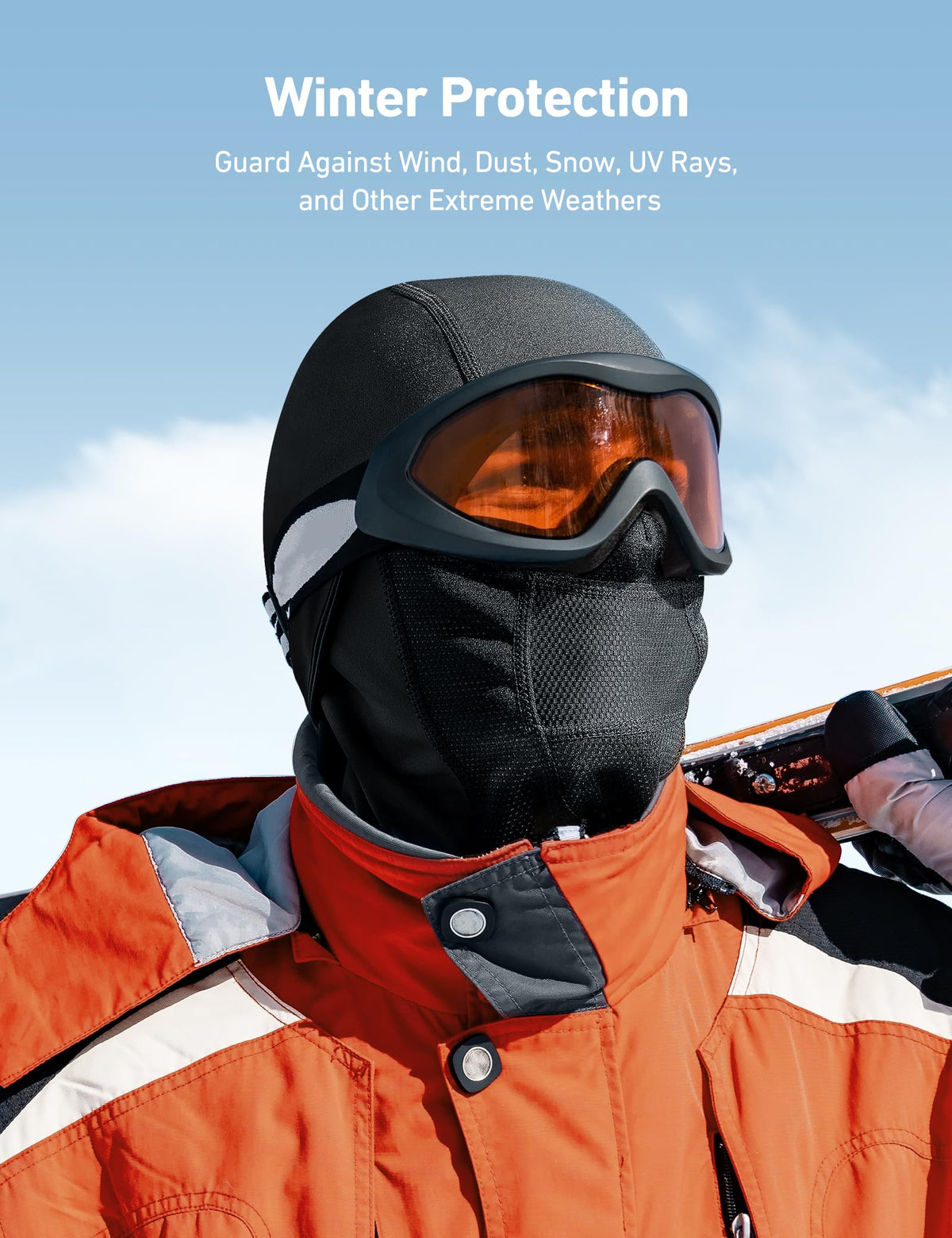 AstroAI Windproof Ski Mask Balaclava, Winter Weather Face Cover, Black 🍁 All In One Marketplace Canada