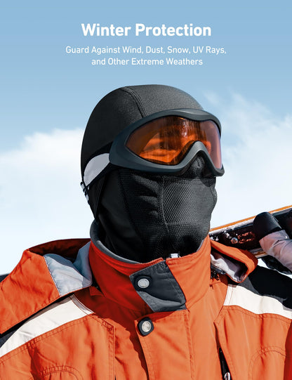 AstroAI Windproof Ski Mask Balaclava, Winter Weather Face Cover, Black 🍁 All In One Marketplace Canada