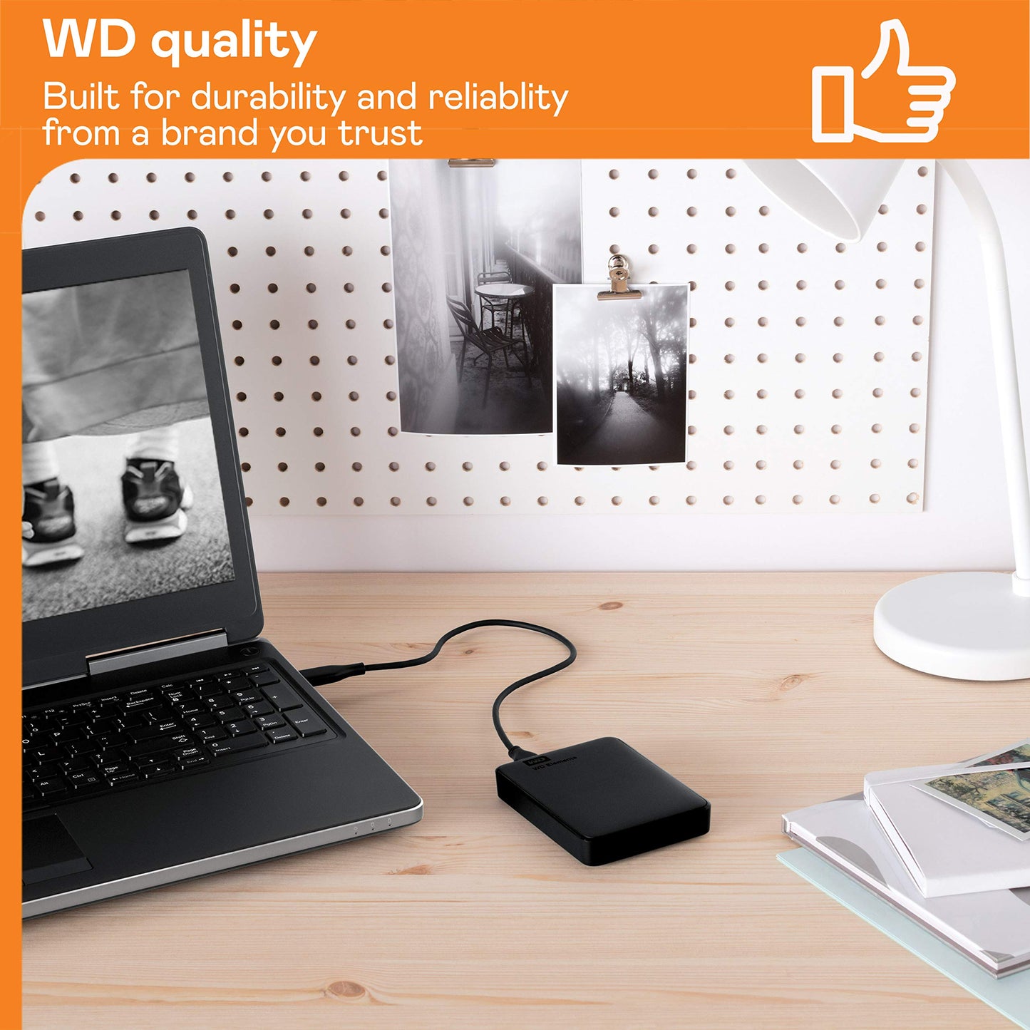 Western Digital 1TB Elements Portable External Hard Drive - USB 3.0 - WDBUZG0010BBK-WESN,Black