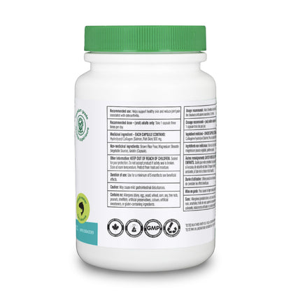 Organika Canadian-Made Marine Collagen Capsules - Salmon Collagen Peptides- Skin, Hair, and Nail Support - Premium Sourcing - 90 caps 🍁 All In One Marketplace Canada
