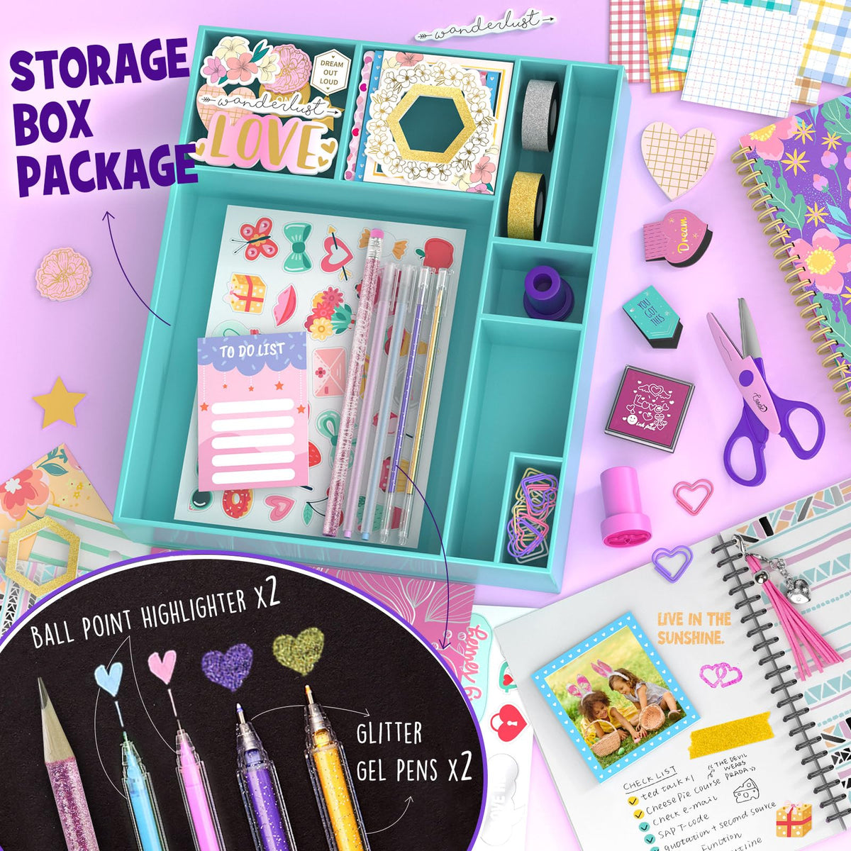 DIY Journal Kit for Girls, Scrapbook and Diary Set, Gifts for Girls 8-12 🍁 All In One Marketplace Canada