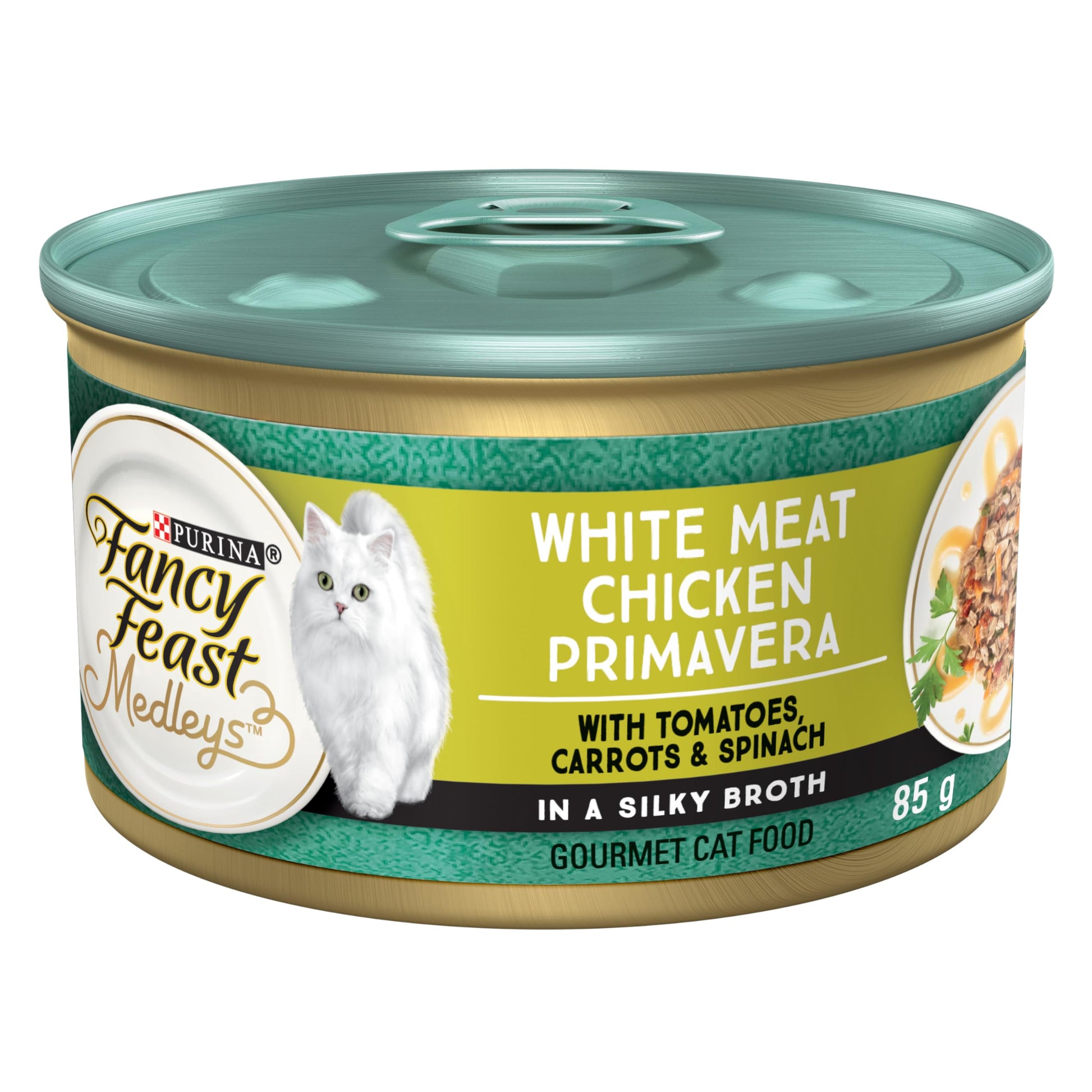 Fancy Feast Medleys Wet Cat Food, White Meat Chicken Primavera - 85 g Can (24 Pack) Fancy Feast