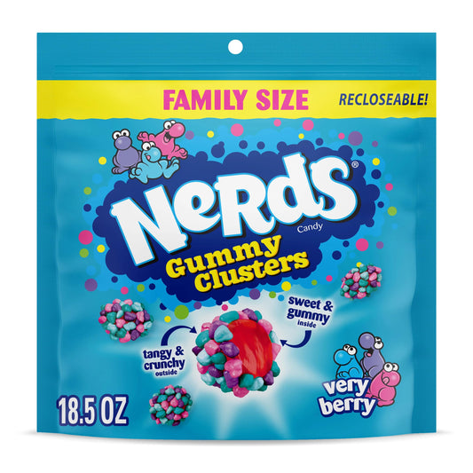 NERDS Very Berry Gummy Clusters Candy - 18.5 oz Resealable Bag