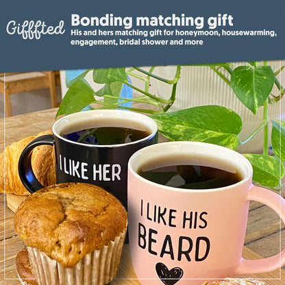 Triple Gifffted Funny Couples Mugs Gift Set for Him and Her, 380 ml Ceramic 🍁 All In One Marketplace Canada