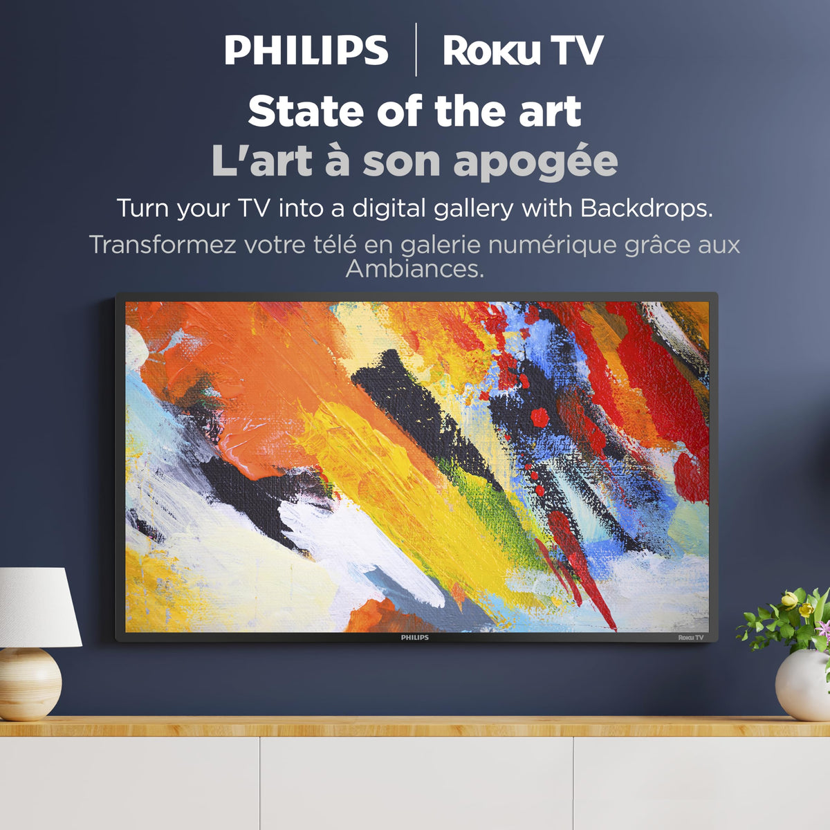 Philips 55PQL7676/F6 7600 Series 55-Inch 4K UHD QLED Roku TV