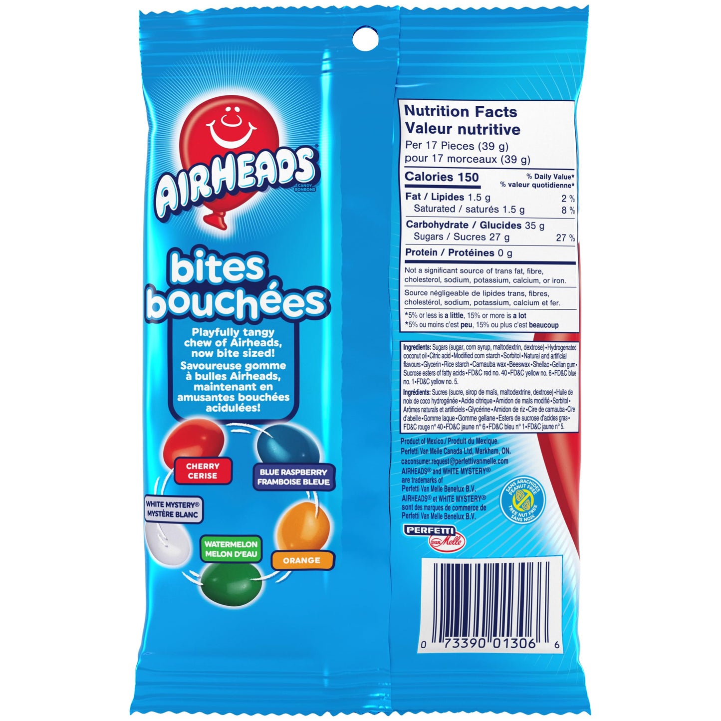 Airheads Bites, Original Fruit Candy, 200g Bag - Available at All In One Marketplace Canada