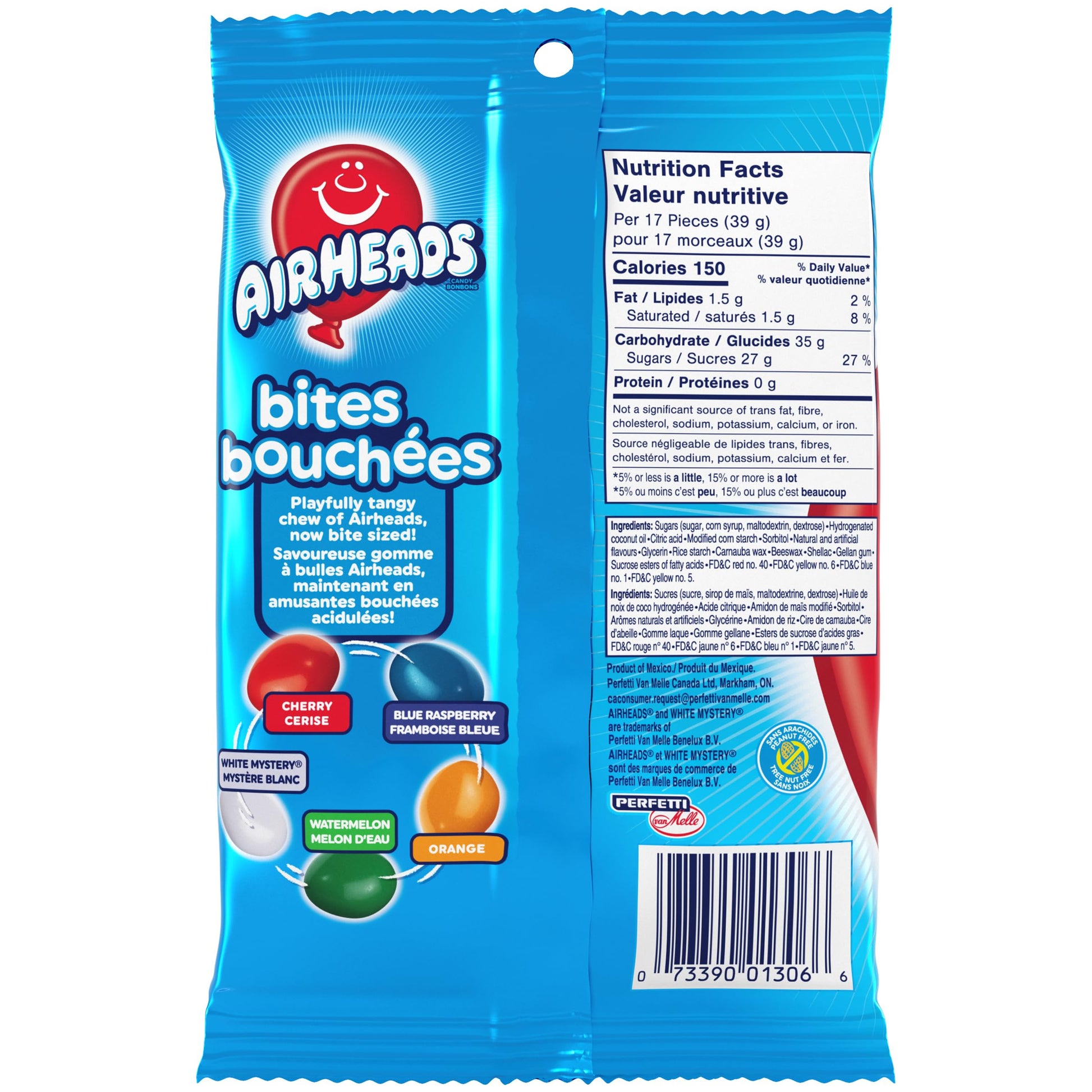 Airheads Bites, Original Fruit Candy, 200g Bag - Available at All In One Marketplace Canada