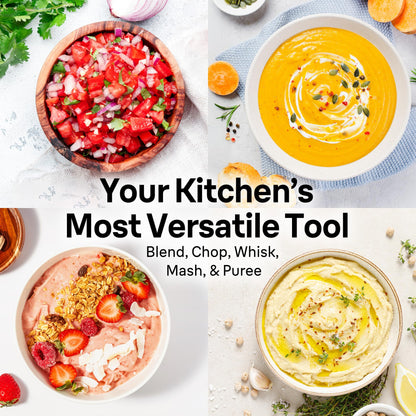 Braun MultiQuick 7 3-in-1 Immersion Blender with Food Processor – Powerful Handheld Electric Stick Blender - Emulsifier for Chopping, Beating & Whisking - Ideal for Soup, Puree, Smoothies & More - Available at All In One Marketplace Canada