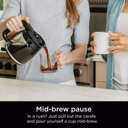 Ninja 12-Cup Programmable Coffee Maker with Glass Carafe – Classic & Rich Brew Styles, Delay Brew & Removable 60oz Water Reservoir, Black/Stainless Steel, CE250C (Canadian Version) Ninja