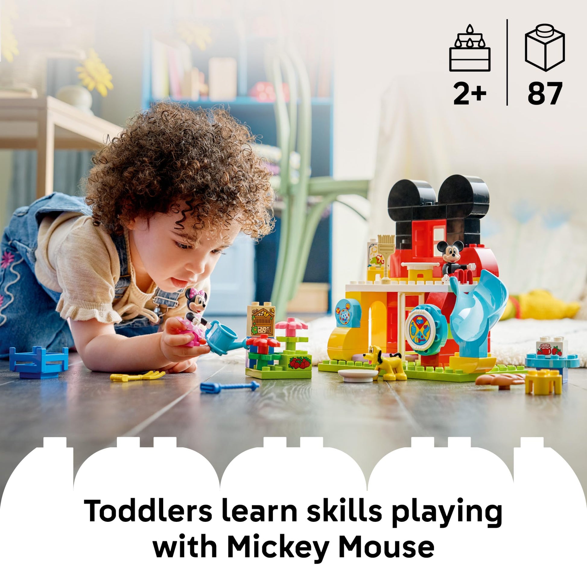 LEGO DUPLO Disney Mickey Mouse Clubhouse with Minnie & Pluto Building Toy - Fine Motor Skill Toy for Toddlers, Ages 2+ - Mickey Mouse Toy for Boys & Girls - Birthday Gift for Kids - 10465 LEGO