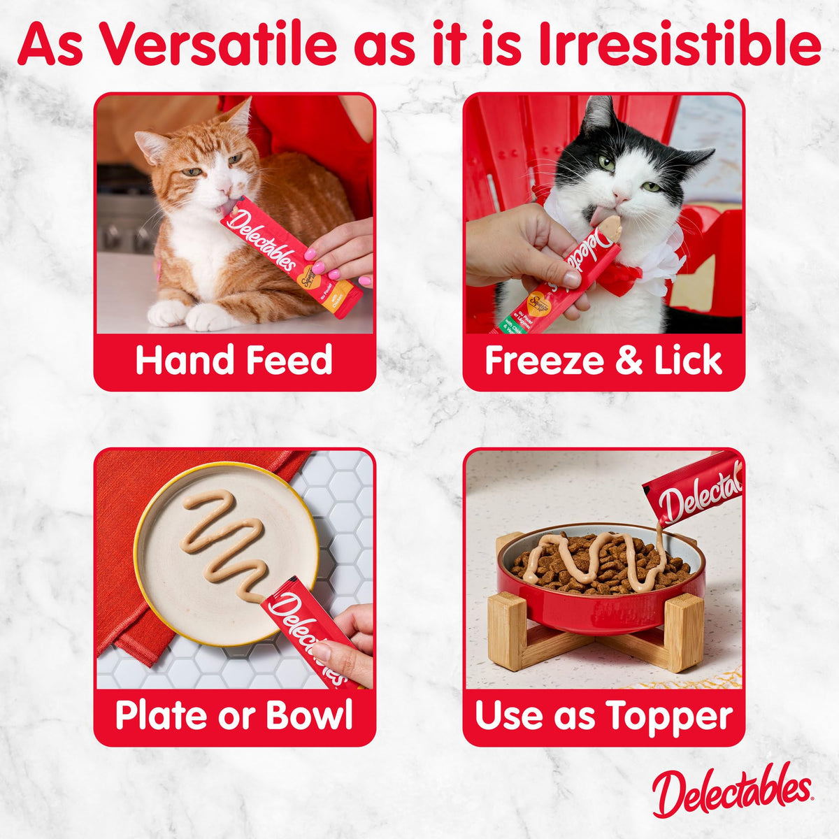 Hartz Delectables Squeeze Up Non Seafood Variety Interactive Lickable Wet Cat Treats, 54 Count