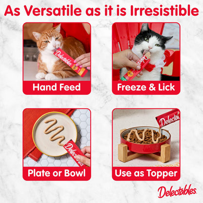 Hartz Delectables Squeeze Up Non Seafood Variety Interactive Lickable Wet Cat Treats, 54 Count