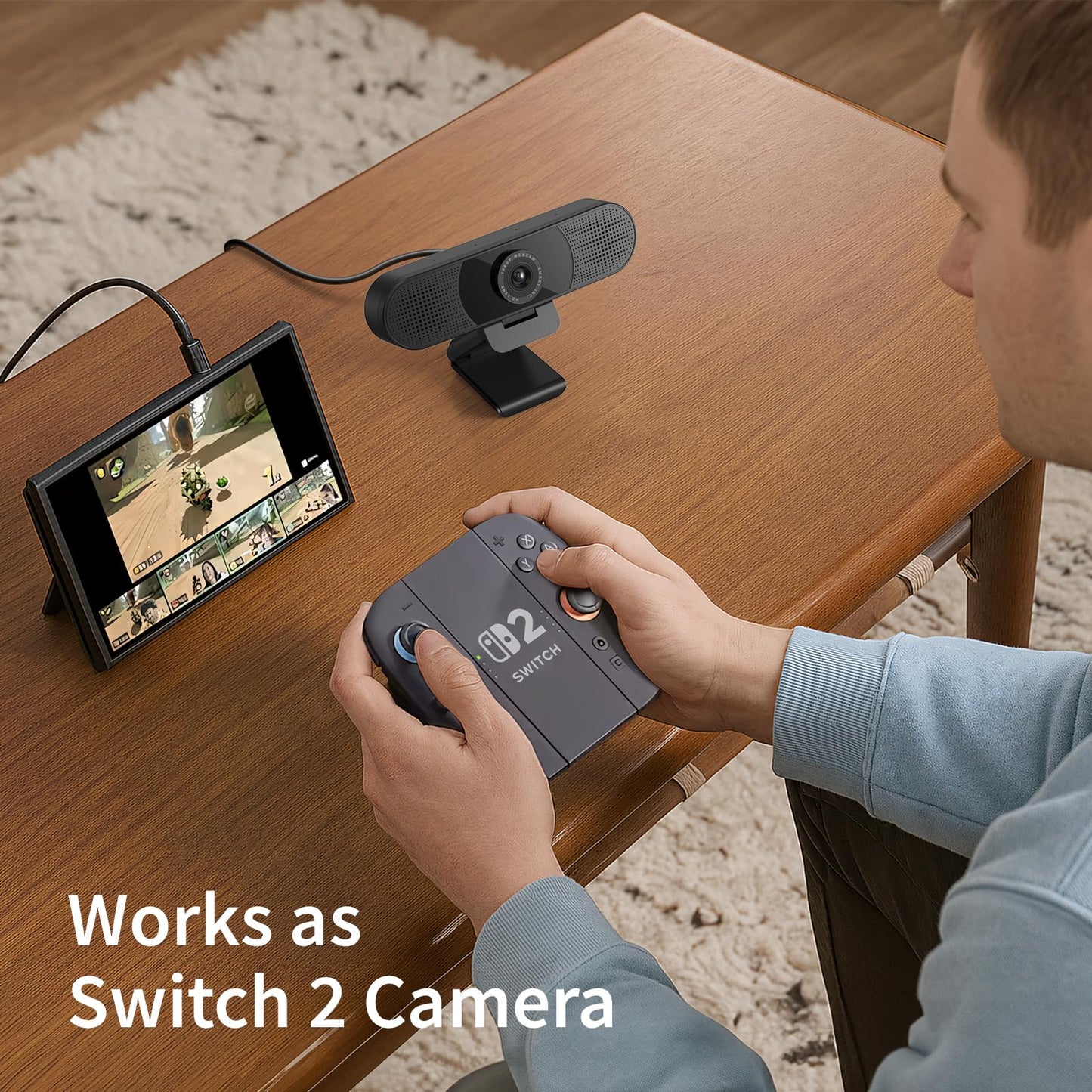EMEET 1080P Webcam with Microphone, C960 Web Camera, 2 Mics Streaming Webcam, 90°FOV Computer Camera, Plug and Play USB Web Cam for Online Calling/Conferencing, Zoom/Teams/Facetime/YouTube, Laptop/PC - Available at All In One Marketplace Canada