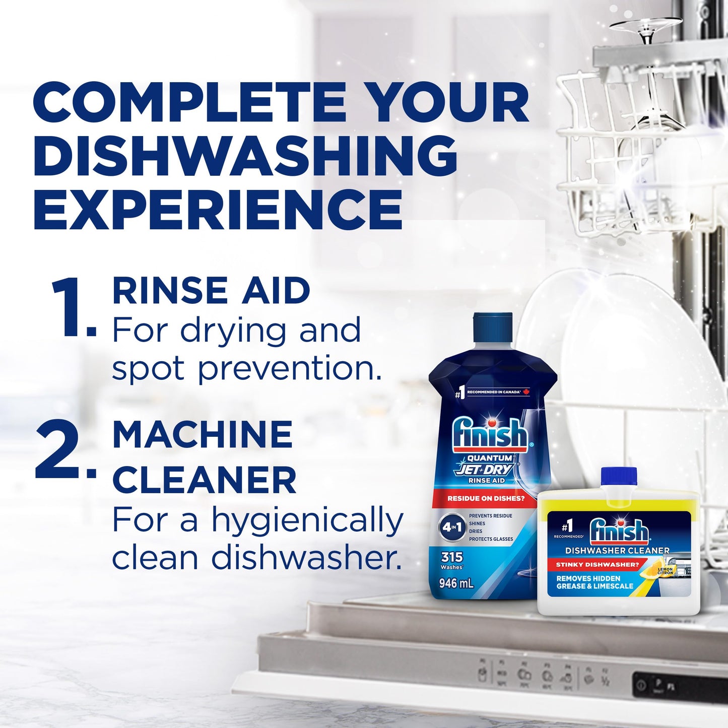 Finish Quantum Ultimate Dishwasher Detergent Pods, Lemon Scent, 72 Tabs 🍁 All In One Marketplace Canada