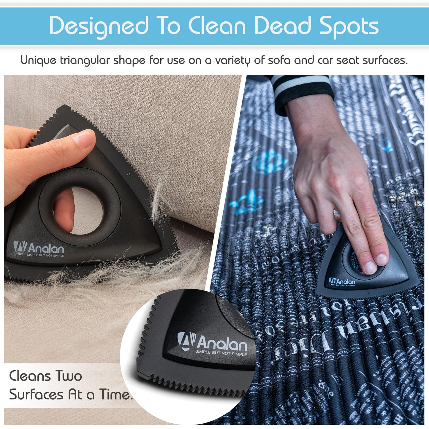 Analan Mini Pet Hair Remover for Car Detailing Dog Hair Tool Brush(Black) 🍁 All In One Marketplace Canada