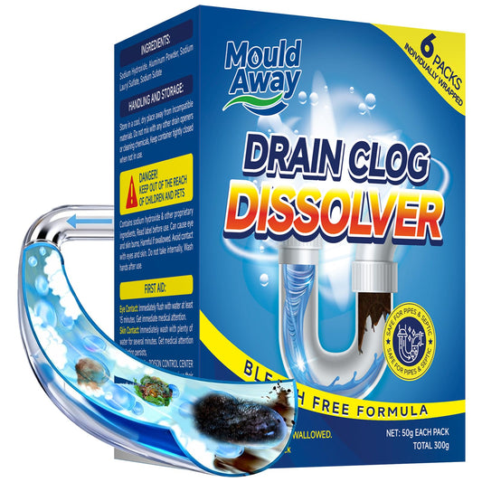 Drain Clog Remover, 6 Pre-Measured Packs Drain Openers, Bleach-Free Drains Cleaner & Deodorizer for Hair, Grease, Soap Scum, Paper, Sink & Shower Unclogger - Available at All In One Marketplace Canada