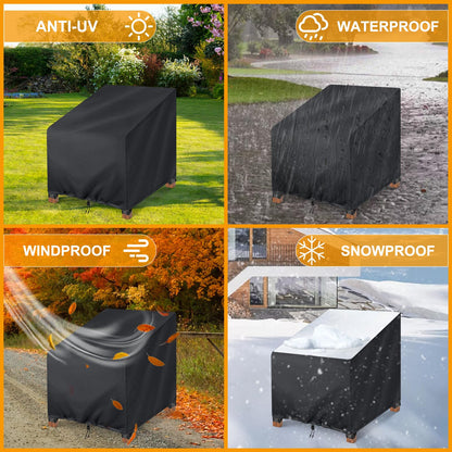 Kipiea 600D Patio Chair Covers Waterproof Winter 2 Pack - Heavy Duty Lawn Outdoor Furniture Chair Covers with Anti UV and No Tears, No Fading (35"W x 35"D x 31"H） 🍁 All In One Marketplace Canada