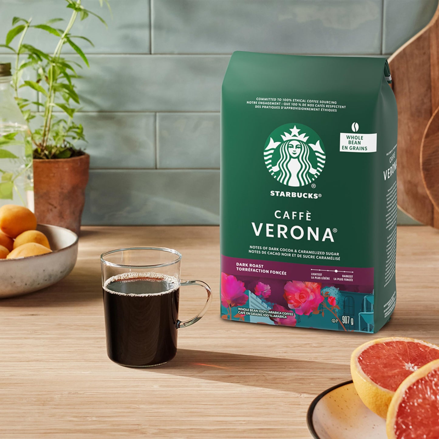 Starbucks Espresso Roast Whole Bean Coffee, 907g