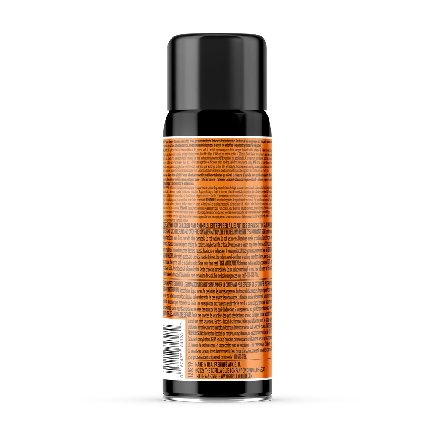 Gorilla Ultimate Multi Surface Spray Adhesive, Heavy Duty Bond, 345g