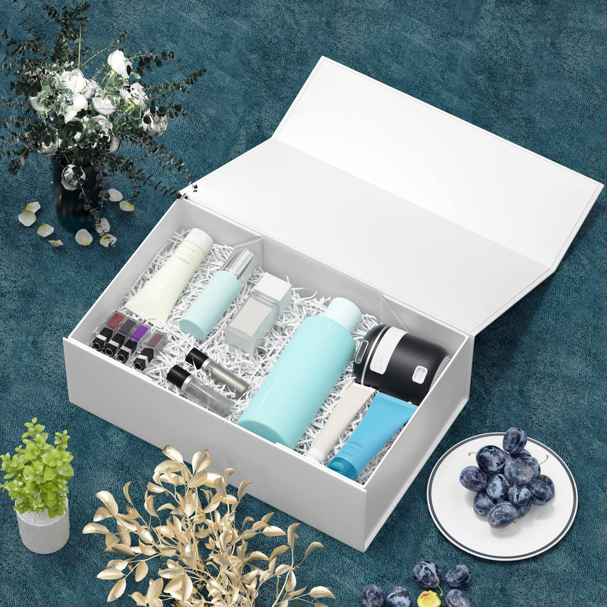 RYDDOY 9.5x6x3'' Gift Box, 5 Pack White Gift Boxes with Lids for Presents 🍁 All In One Marketplace Canada