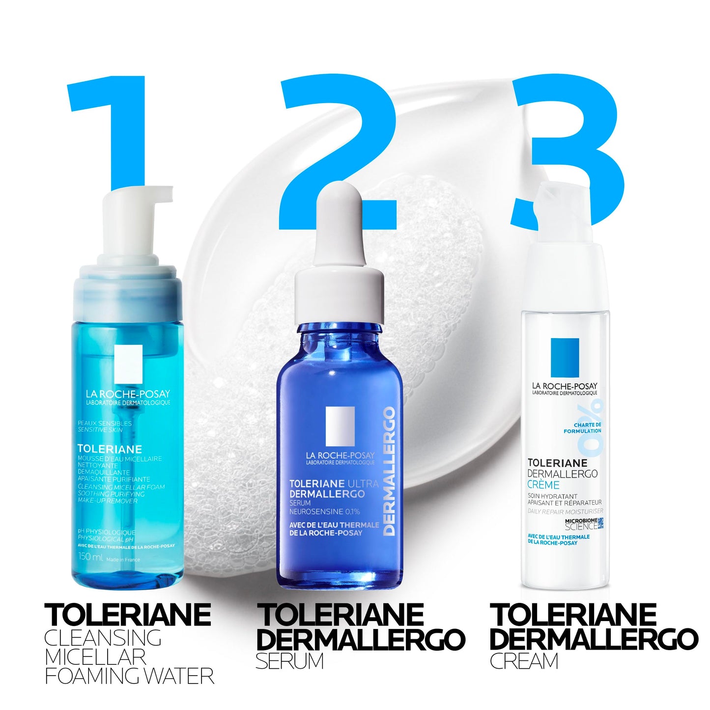 La Roche Posay Gentle Face Wash, Toleriane Micellar Foaming Water, Gently Cleanses and Purifies Skin, Formulated with Glycerin, Alcohol-Free, Recommended by Dermatologists, 150ml La Roche-Posay