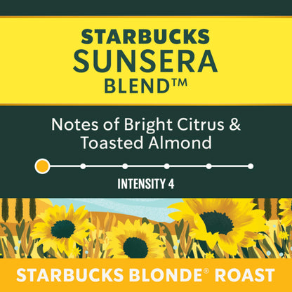 Starbucks Sunsera Blend Blonde Roast Coffee Capsules for Nespresso Vertuo – 4 Boxes, 400g
