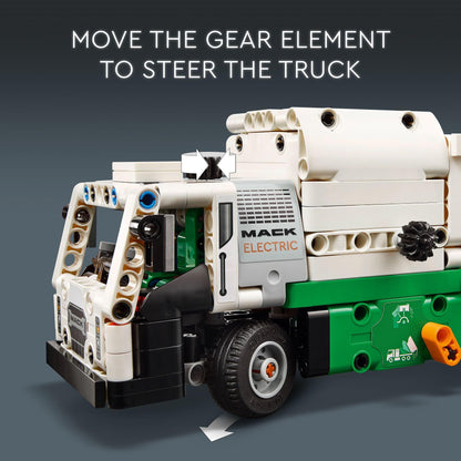 LEGO Technic Mack LR Electric Garbage Truck Toy, Buildable Kids Truck for Pretend Play, Great Gift for Boys, Girls and Kids Ages 8 and Up who Love Recycling Truck Toys and Vehicles, 42167 LEGO