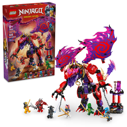 LEGO NINJAGO Thunderfang Dragon of Chaos Building Toy for Kids Ages 8+ - Dragon Rising Playset with 6 Minifigures and Poseable Dragon Figure - Birthday Gift Idea for Boys and Girls - 71832 LEGO