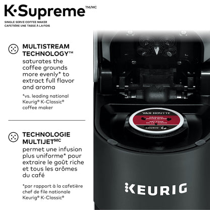 Keurig K-Supreme Single Serve K-Cup Pod Coffee Maker in Black with MultiStream Technology