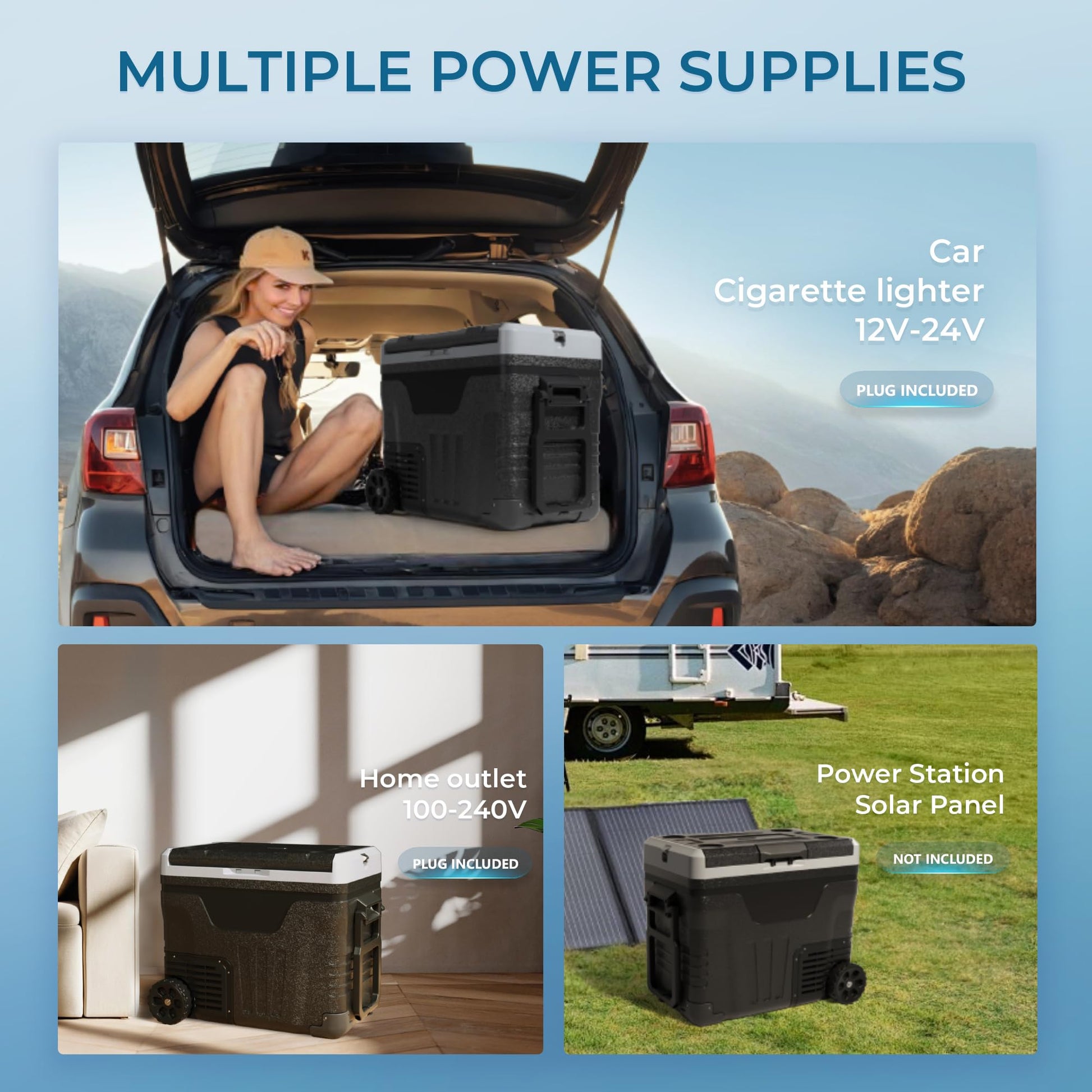 EUHOMY 12 Volt Refrigerator, 47QT(45L) Dual Zone Electric Cooler, Portable Freezer 12V/24V DC 110-240V AC, 12V Fridge -4℉~68℉, 12V Cooler with Wheels & Basket for Travel, Truck, Boat, Camping 🍁 All In One Marketplace Canada EUHOMY