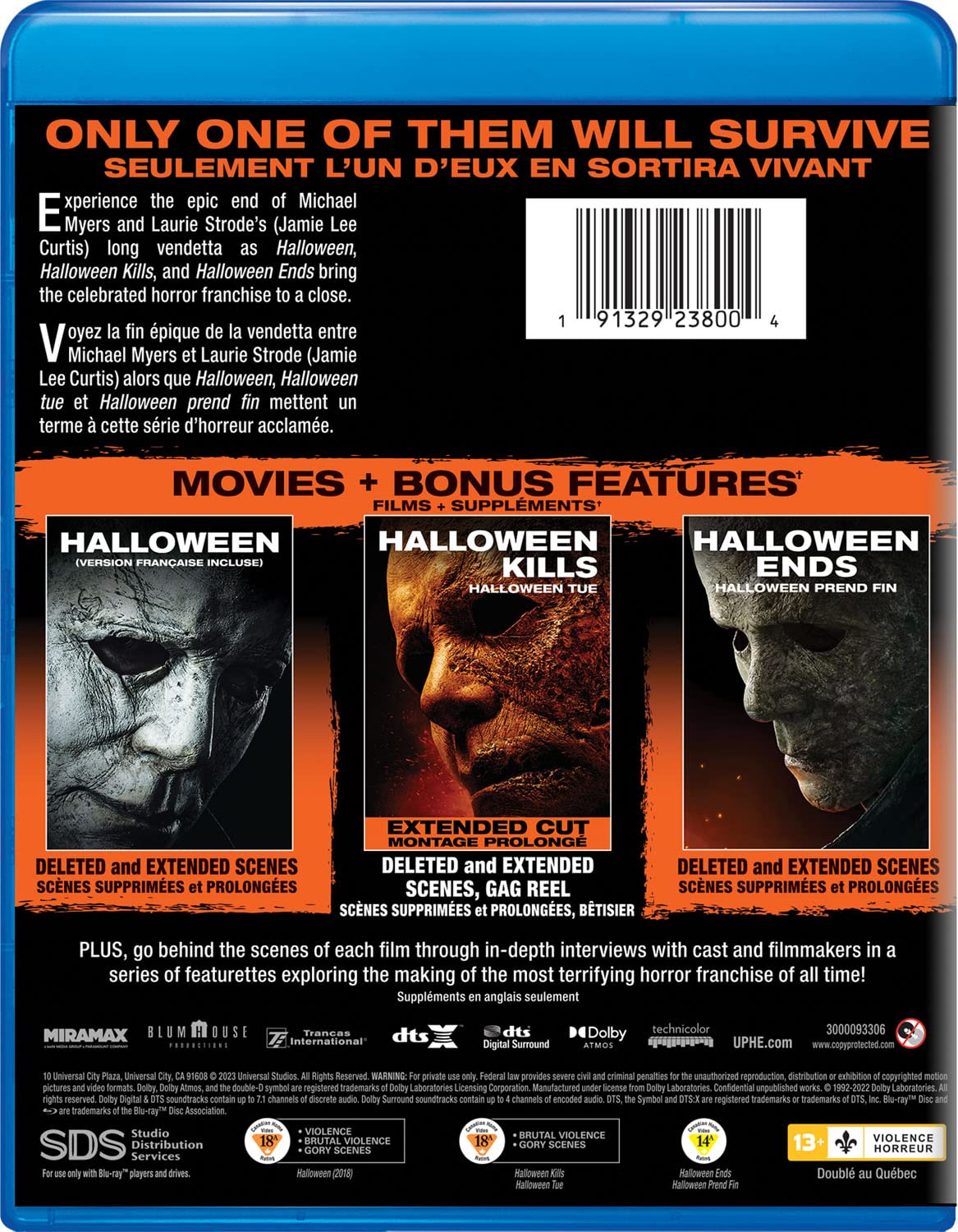 Halloween Trilogy (Halloween / Halloween Kills / Halloween Ends) [Blu-ray]