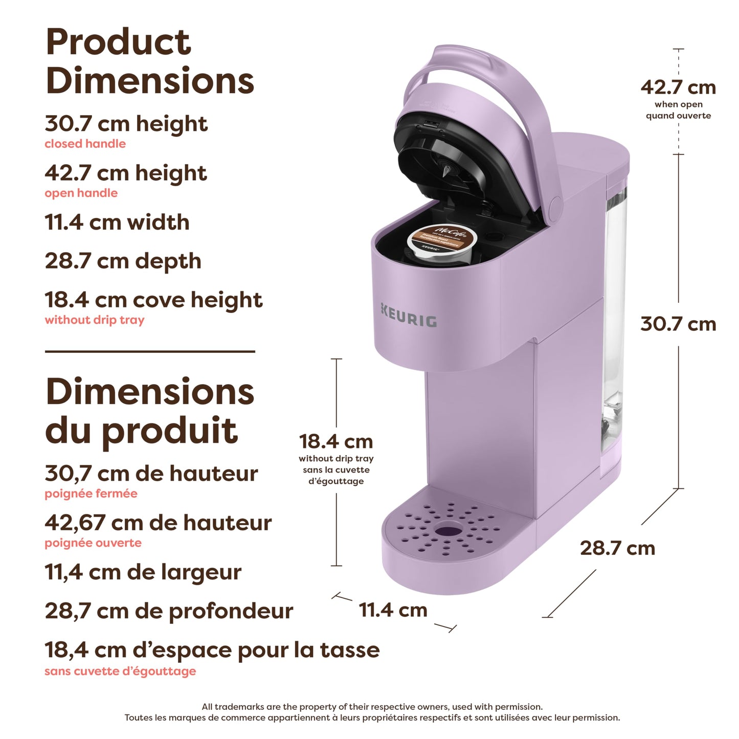Keurig K-Mini Go Single Serve K-Cup Pod Coffee Maker, Violet