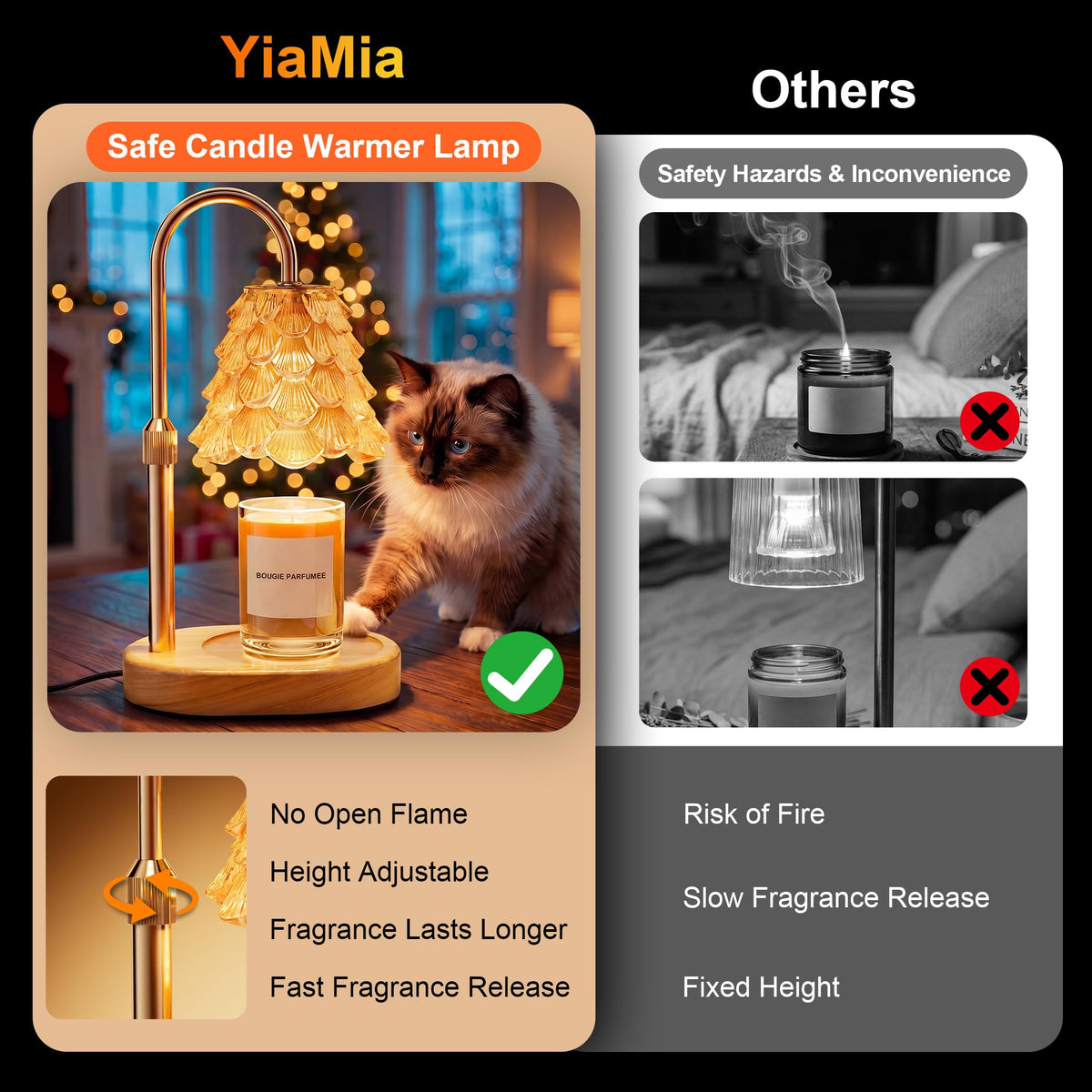 YiaMia Candle Warmer Lamp - Timer & Dimmable Light 🍁 All In One Marketplace Canada