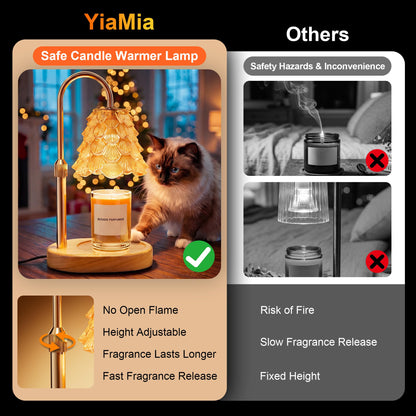 YiaMia Candle Warmer Lamp - Timer & Dimmable Light 🍁 All In One Marketplace Canada