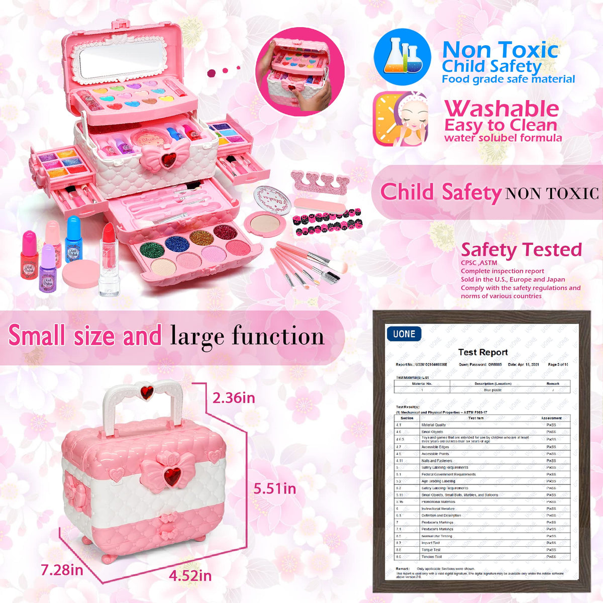 Kids Makeup Kit Toys for Girls - Kids Toys Washable Real Girls Make Up Set 🍁 All In One Marketplace Canada