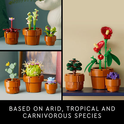 LEGO Botanicals Tiny Plants - Artificial, Fake Indoor Plant Building Set for Home, Kitchen, Desk Decoration, Adults Ages 18+ - Gift for Graduation - 10329 LEGO