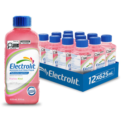 Electrolit Hydration Beverage & Recovery Drink w/Electrolytes, 625ml - Pack of 12-STRAWBERRY-KIWI 🍁 All In One Marketplace Canada