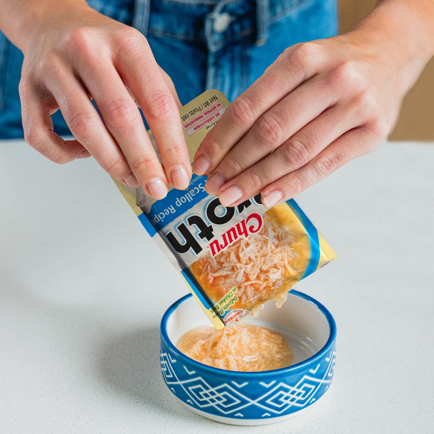 INABA Churu Broth for Cats, Side Dish Pouch, 39 Grams per Pouch, 12 Pouches, Chicken Recipe 🍁 All In One Marketplace Canada