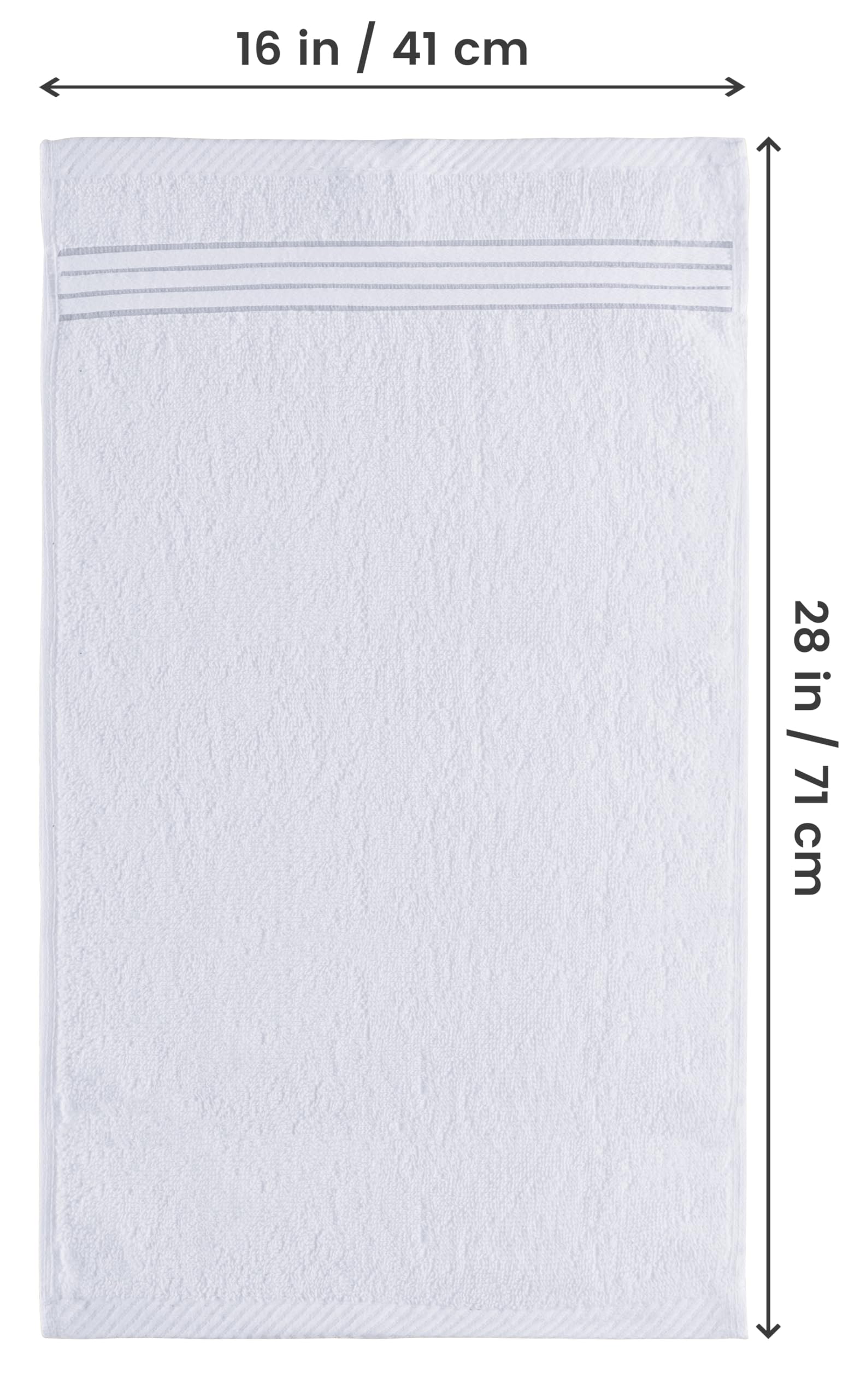 Utopia Towels 6 Piece Premium Hand Towels Set, 16 by 28 inches, 100% Ring Spun Cotton, Lightweight and Highly Absorbent Towels for Bathroom, Travel, Camp, Hotel, and Spa, White - Available at All In One Marketplace Canada