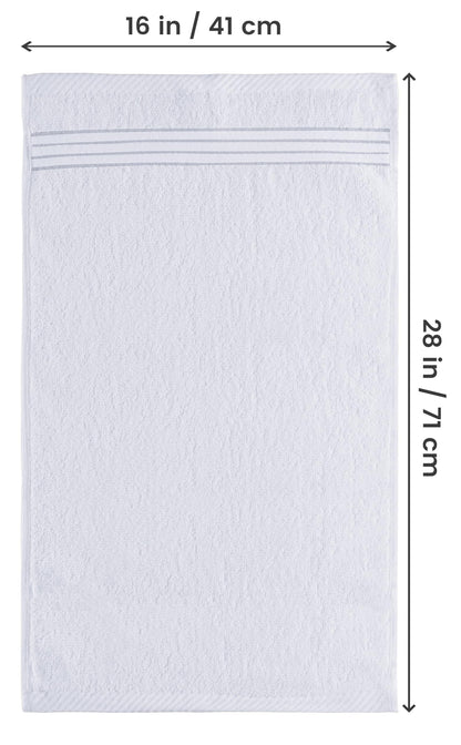 Utopia Towels 6 Piece Premium Hand Towels Set, 16 by 28 inches, 100% Ring Spun Cotton, Lightweight and Highly Absorbent Towels for Bathroom, Travel, Camp, Hotel, and Spa, White - Available at All In One Marketplace Canada