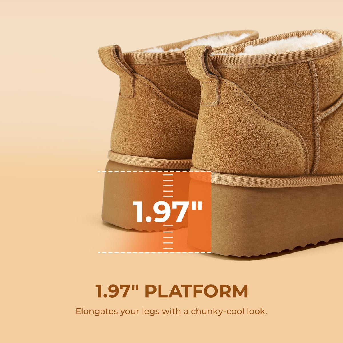 DREAM PAIRS Women's Platform Mini Winter Snow Boots,Chestnut,7.5 🍁 All In One Marketplace Canada