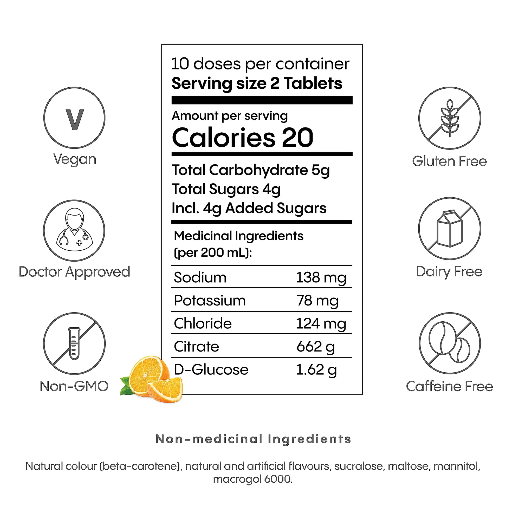 HydraLyte Electrolyte Tablets - Orange Flavoured Electrolytes, Low Sugar Electrolytes Formulated to Accelerate Hydration, Post Workout, Travel Essential - Safe Hydration for All Ages (40 Count)