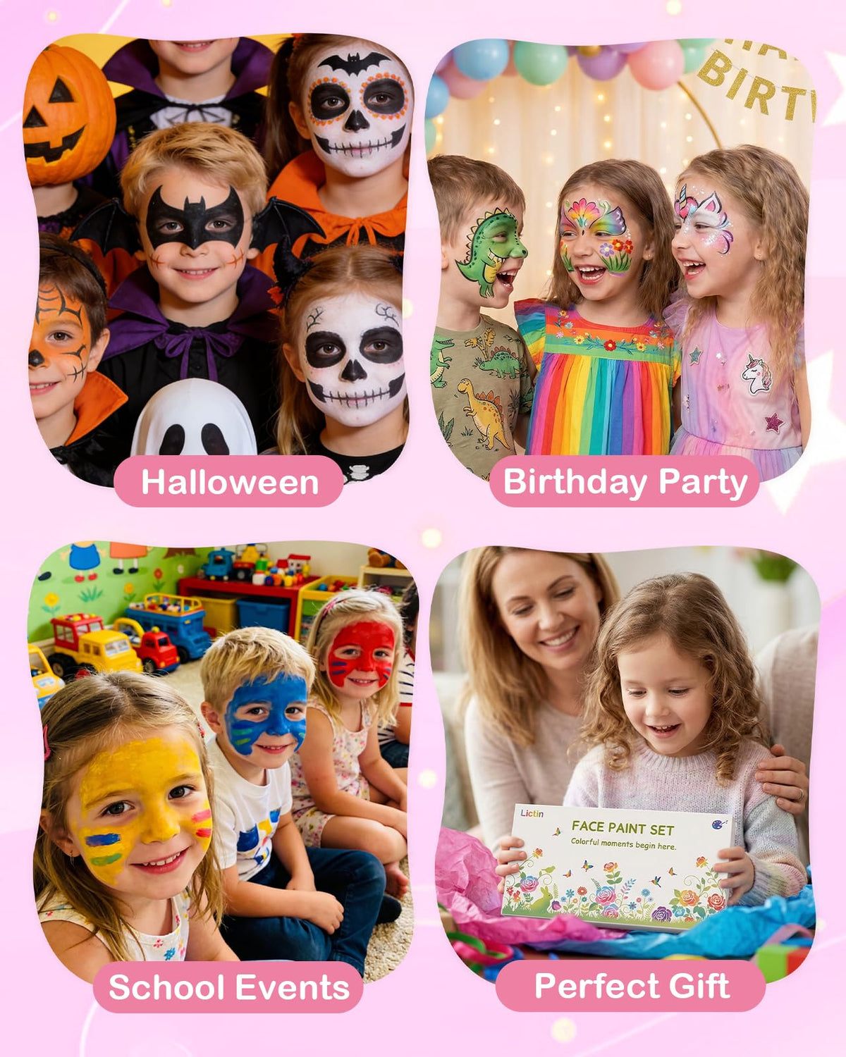 Lictin Face Painting Kit for Adults, 12 x 10g Split Cake Face Paint 🍁 All In One Marketplace Canada