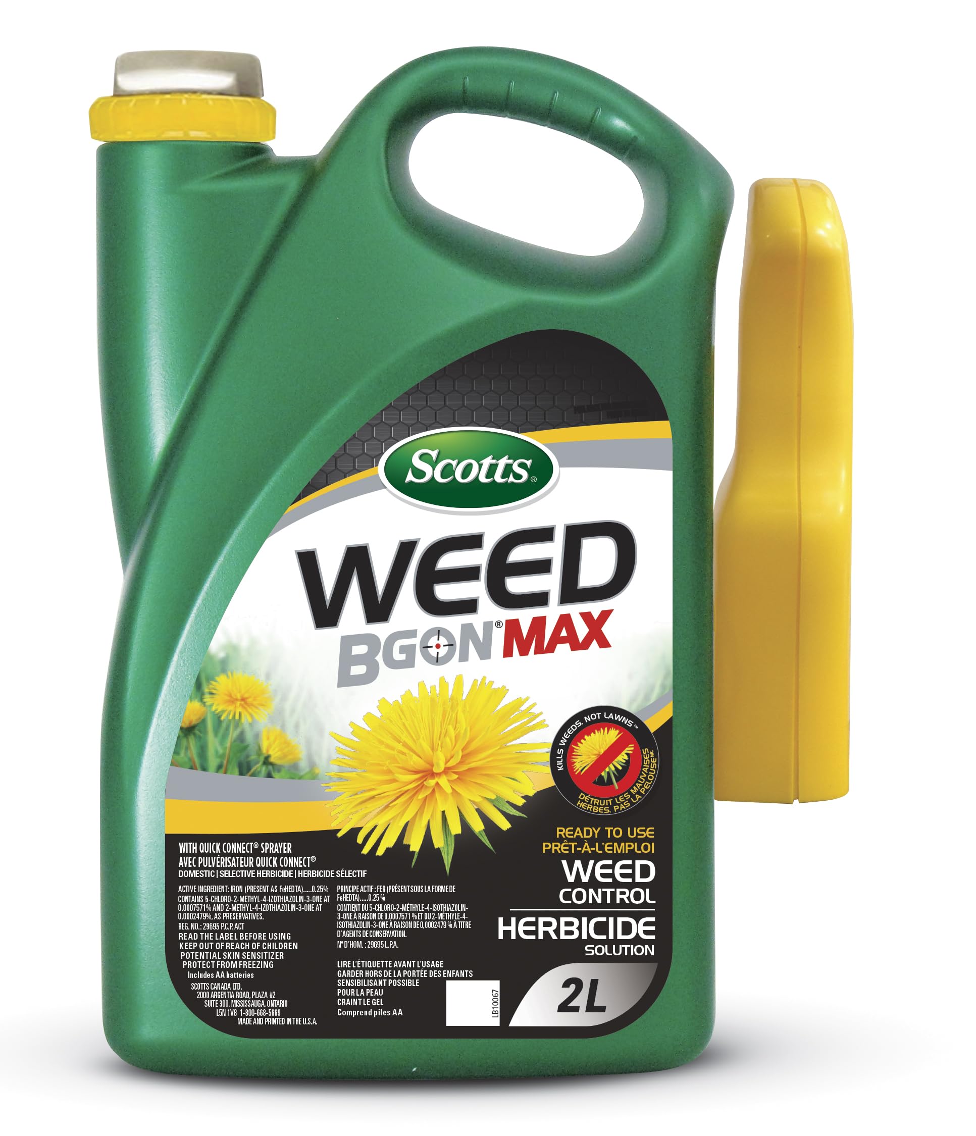 Scotts Weed B Gon Max Ready-to-use Weed Control with Quick Connect Sprayer 2L - Available at All In One Marketplace Canada