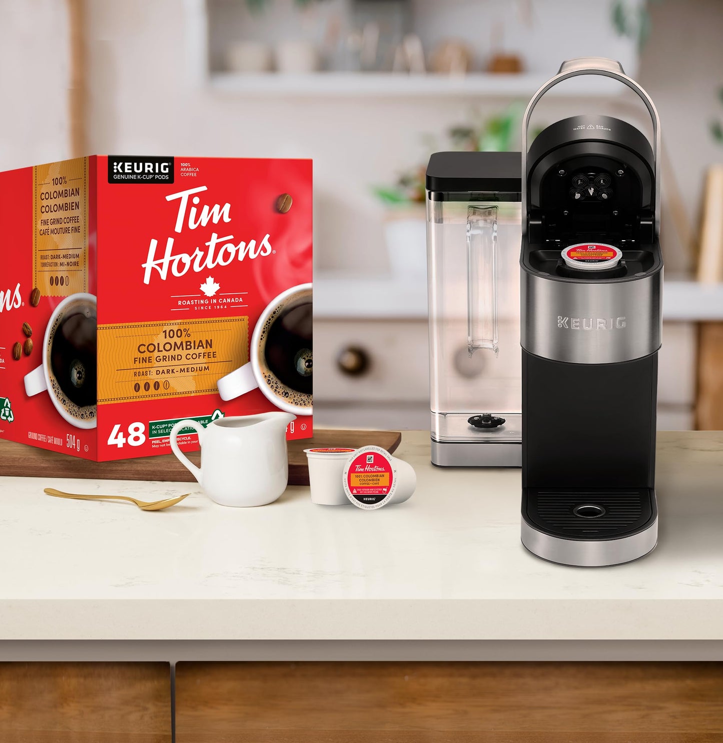 Tim Hortons Colombian Coffee Medium Roast K-Cup Pods – 48 Count