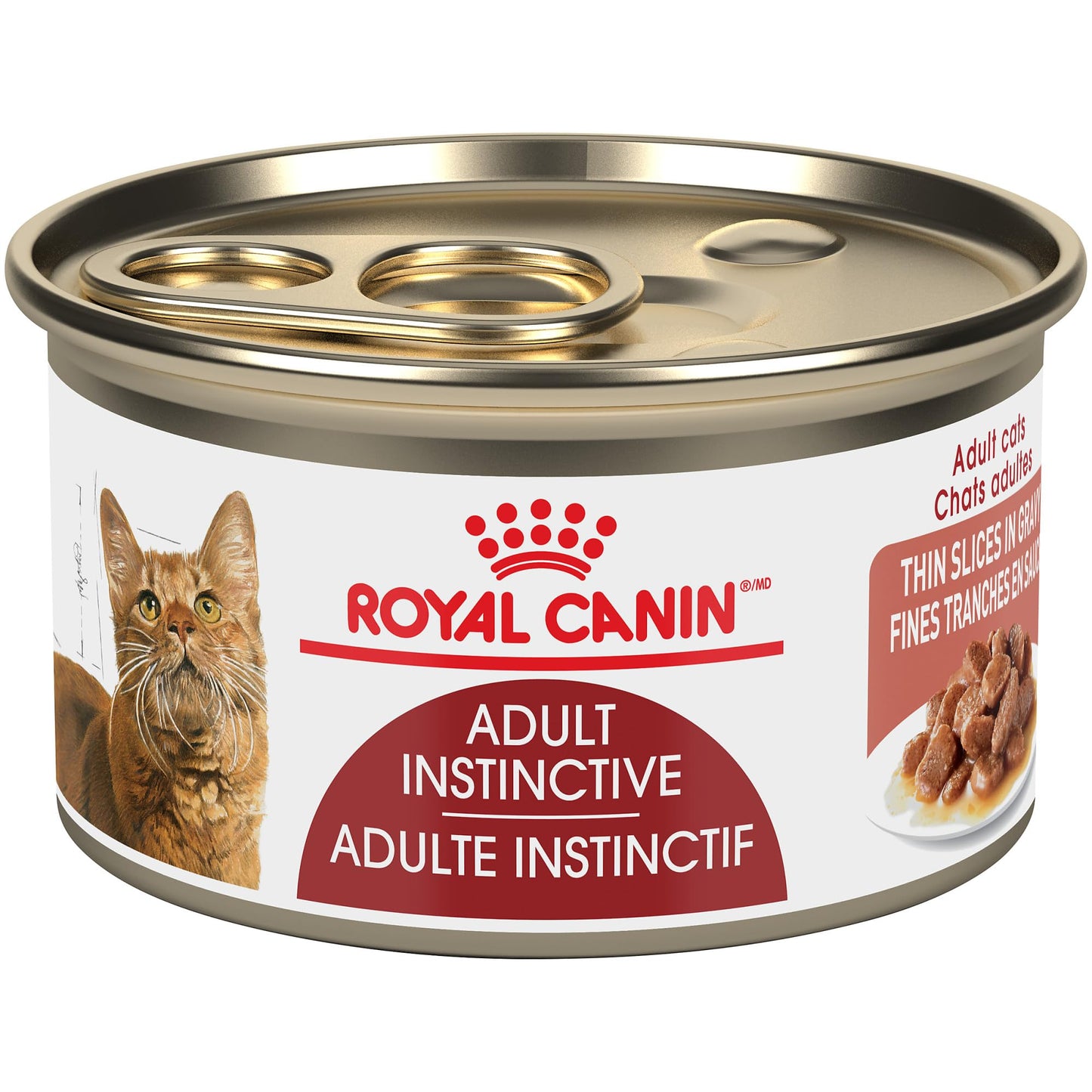 Royal Canin Adult Feline Health Nutrition Instinctive Thin Slices in Gravy Canned Wet Cat Food, 3 oz can (24-Count) ROYAL CANIN