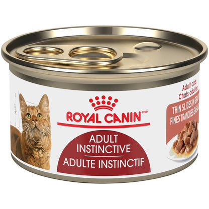 Royal Canin Adult Feline Health Nutrition Instinctive Thin Slices in Gravy Canned Wet Cat Food, 3 oz can (24-Count) ROYAL CANIN