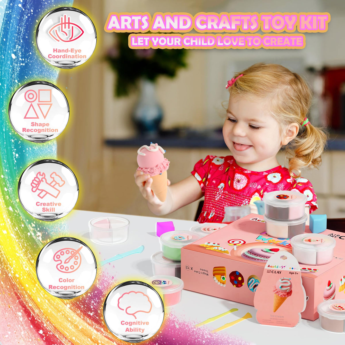 Aestd-ST Air Dry Clay Kit - Cake Themed, Modeling Clay for Kids 🍁 All In One Marketplace Canada